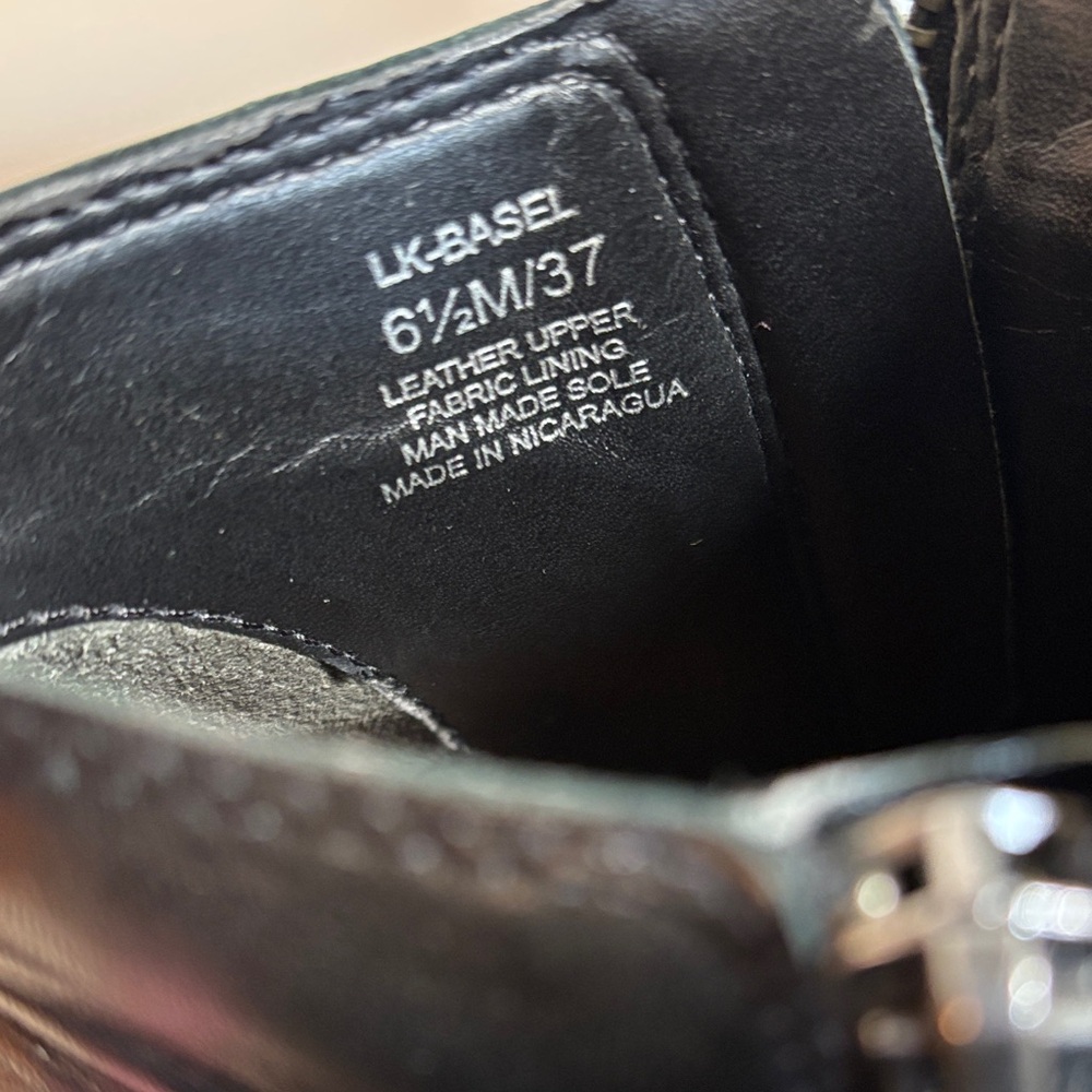 Lucky Brand Black Leather Ankle Boots size 6.5 - Picture 4 of 8